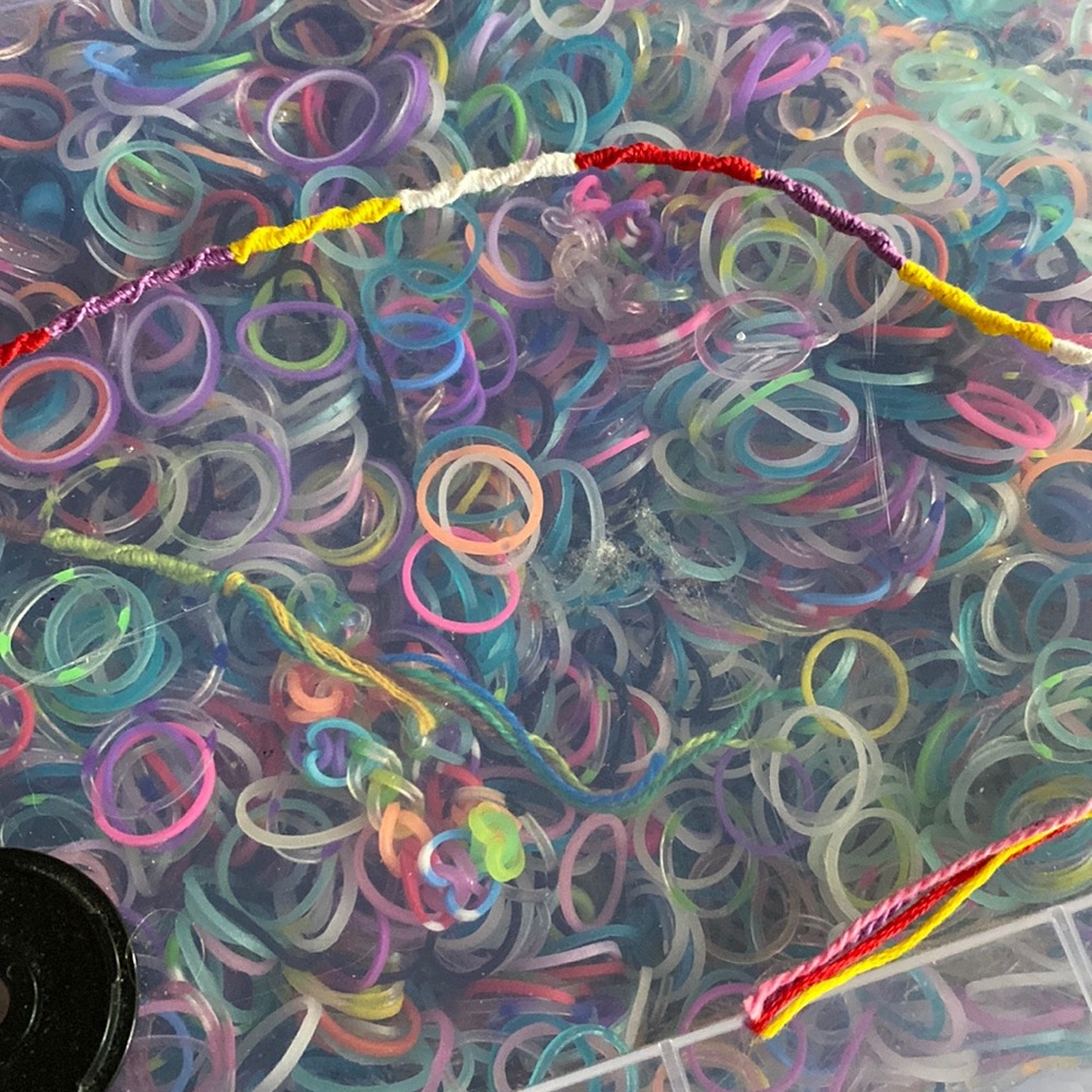 Chinese staircase multi colored hand made string bracelet